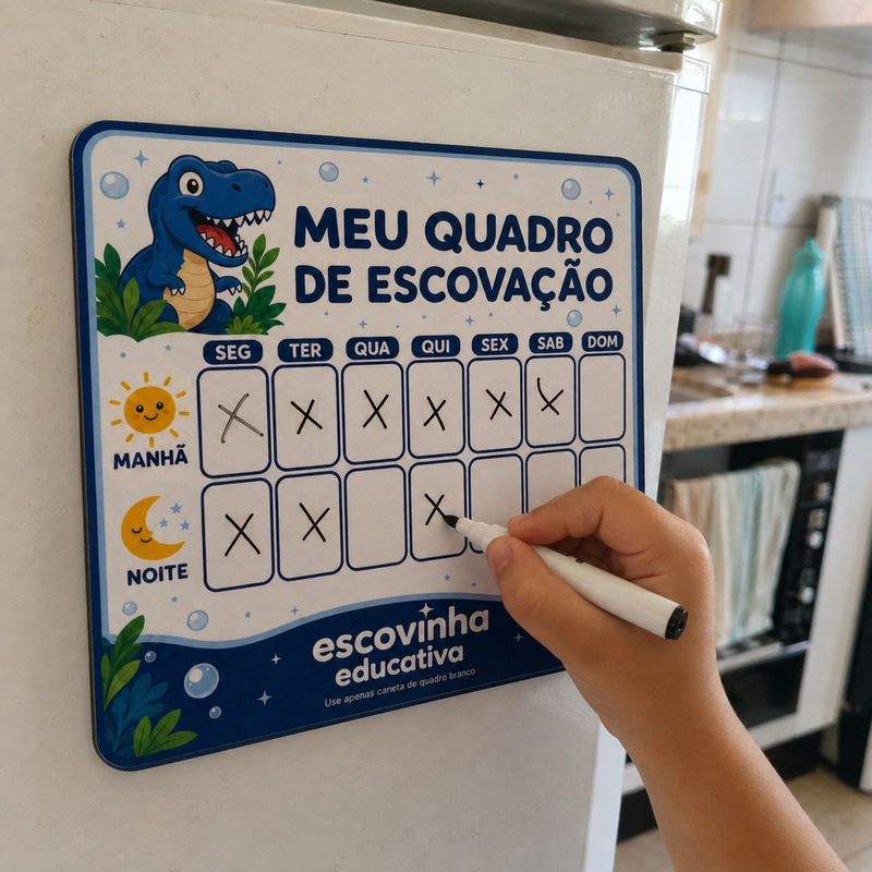 Quadro com um X marcado numa das células